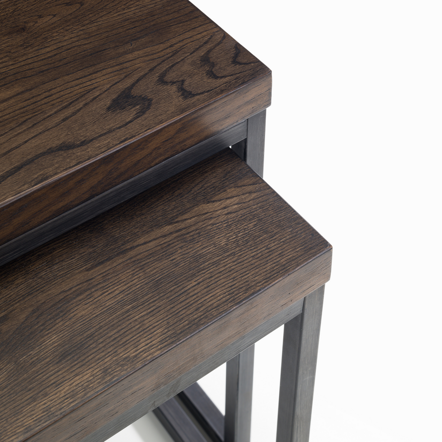 BROOKLYN NESTING LAMP TABLES - DARK OAK