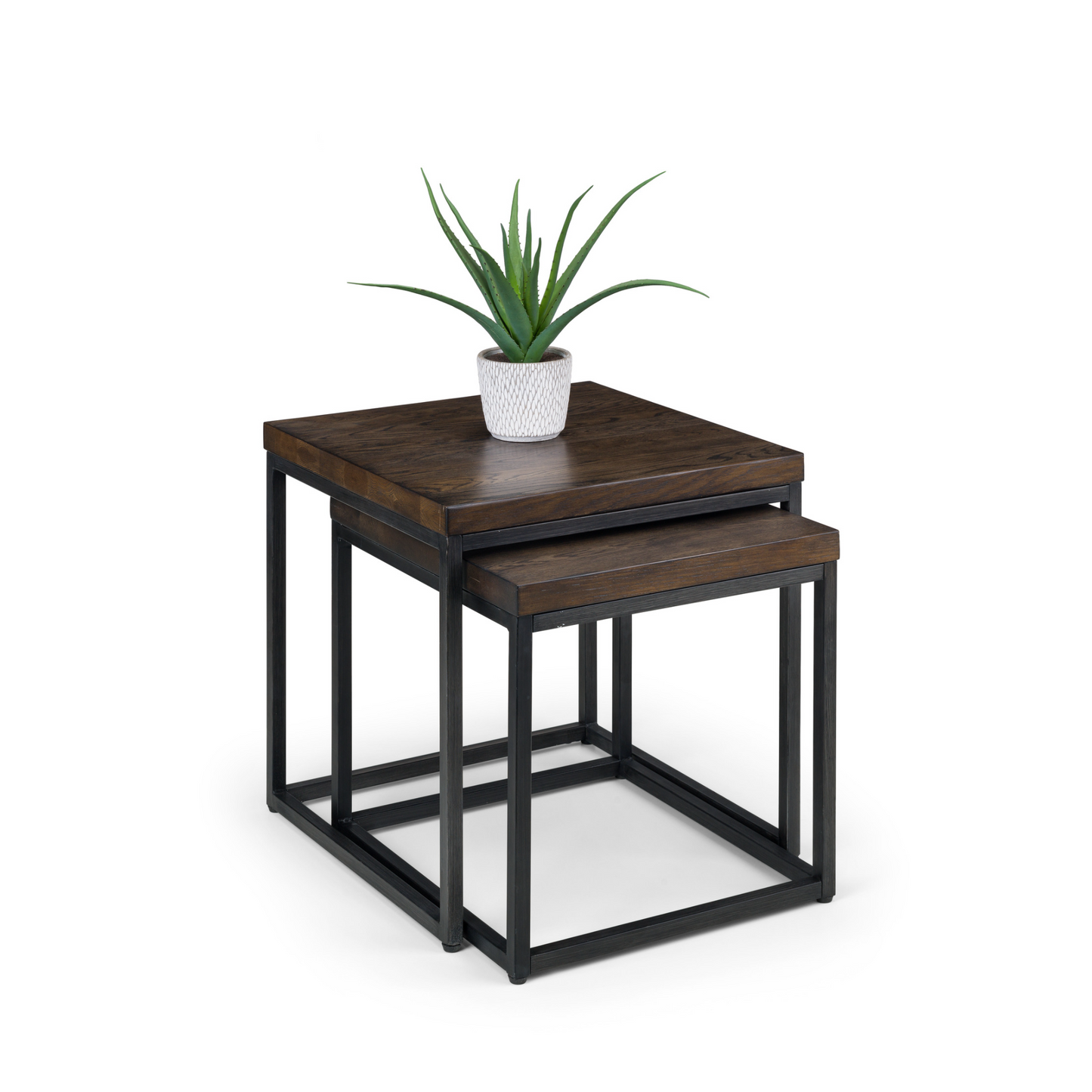 BROOKLYN NESTING LAMP TABLES - DARK OAK