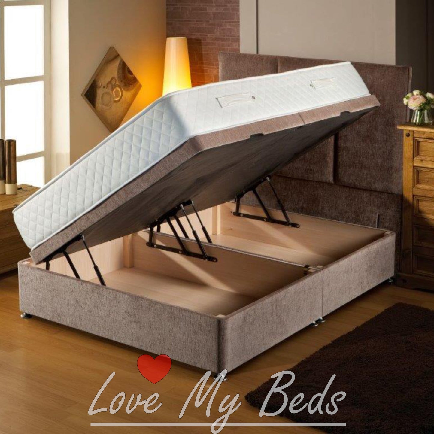 Side Open Ottoman Divan Base DB Single 3'0