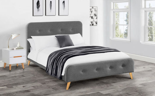Astrid Curved Retro Buttoned Bed Double 135cm