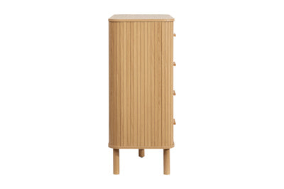 AXEL 5 DRAWER FLUTED CHEST OAK