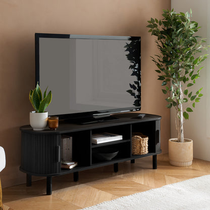 Axel Fluted TV Unit Black