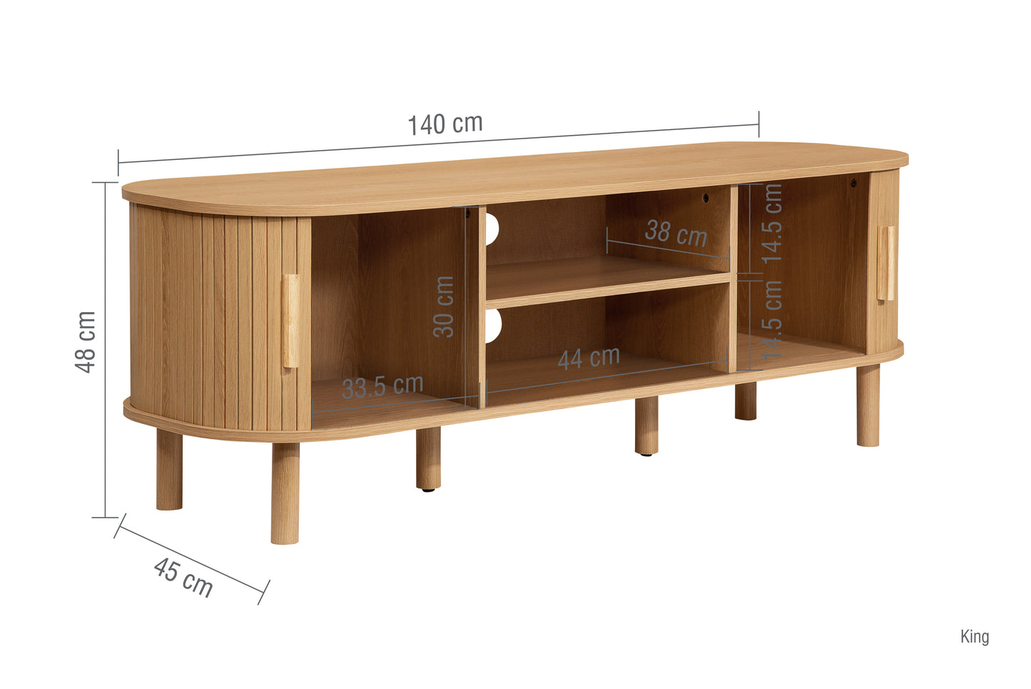 Axel Fluted TV Unit