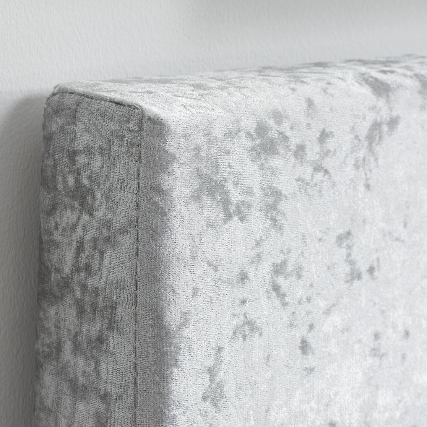 Berlin Ottoman Bed Steel Crushed Velvet