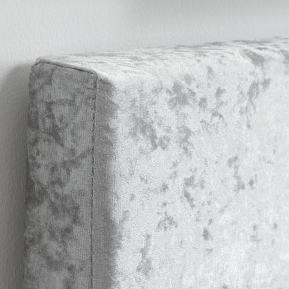 Berlin Ottoman Bed Steel Crushed Velvet