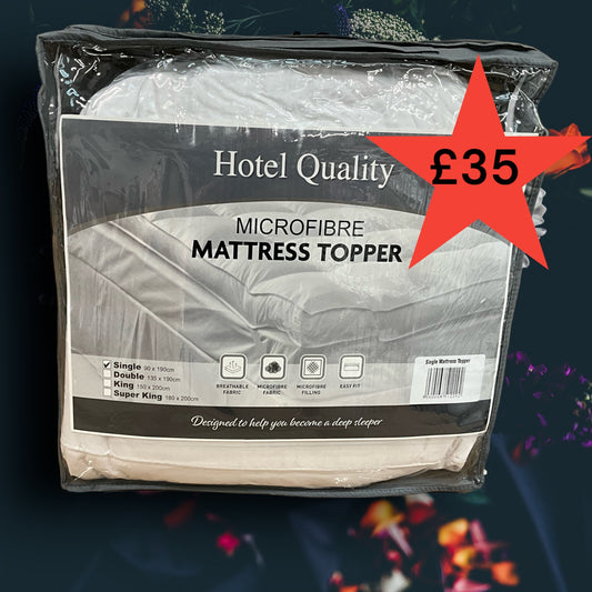 Mattress Topper Microfibre 4" (10cm) Hotel Quality