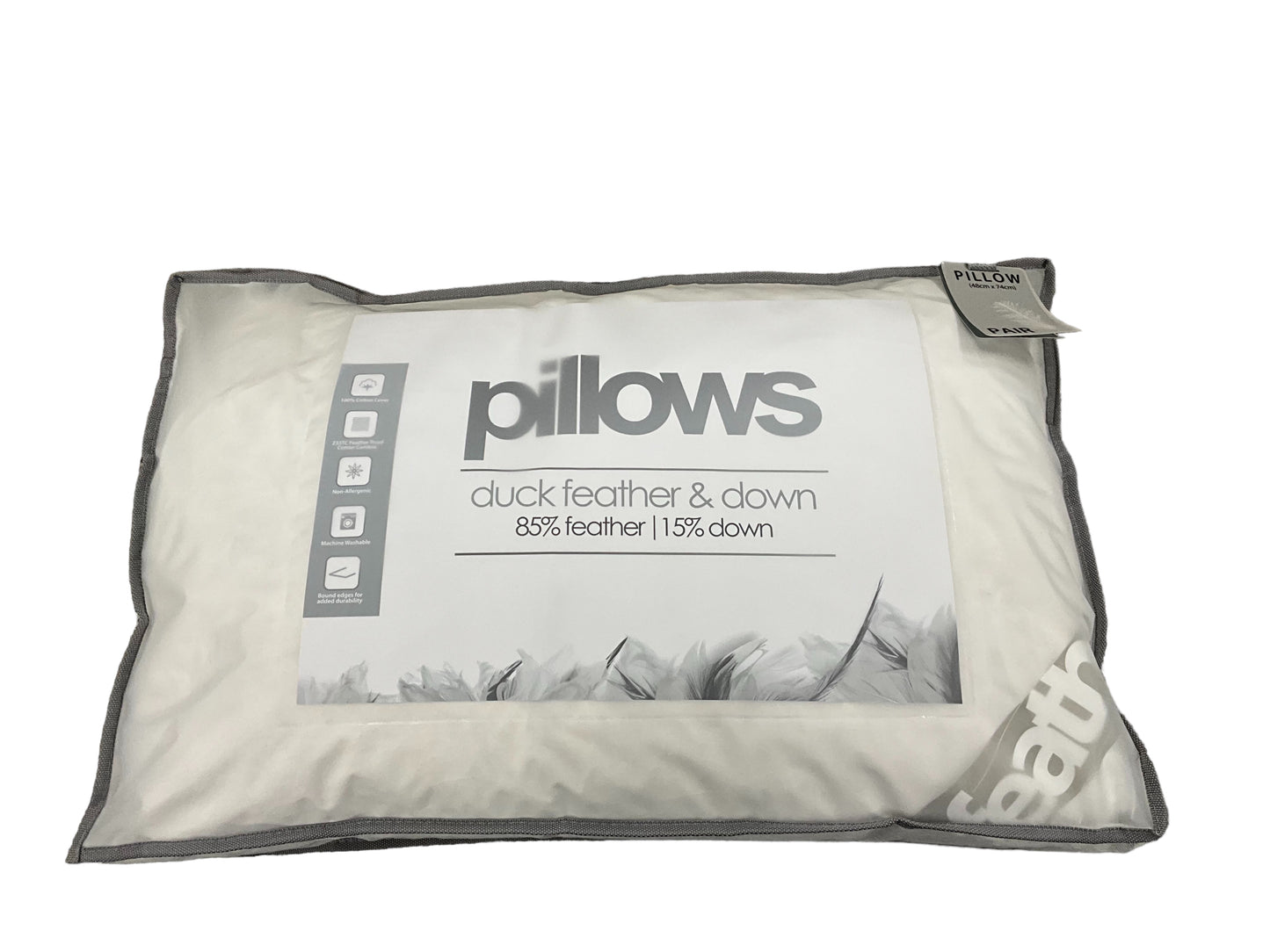 Pillow Pair Duck Feather and Down 85% Feather 15% Down Nights White Label