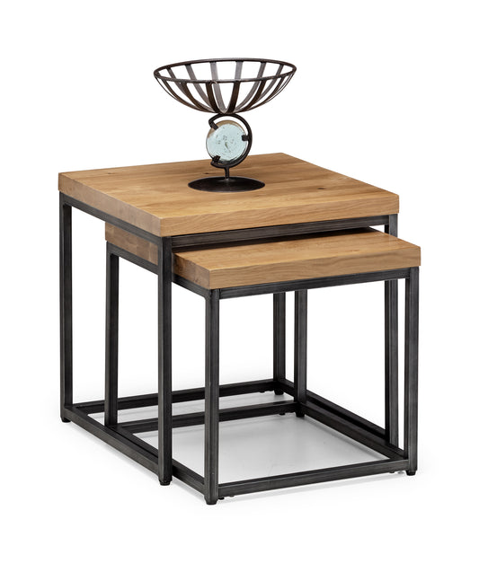 BROOKLYN OAK NESTING LAMP TABLES
