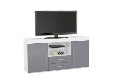 Edgeware 2 Door 2 Drawer Sideboard White & Grey