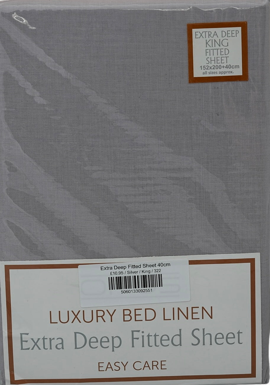 Extra Deep Fitted Sheet 40cm
