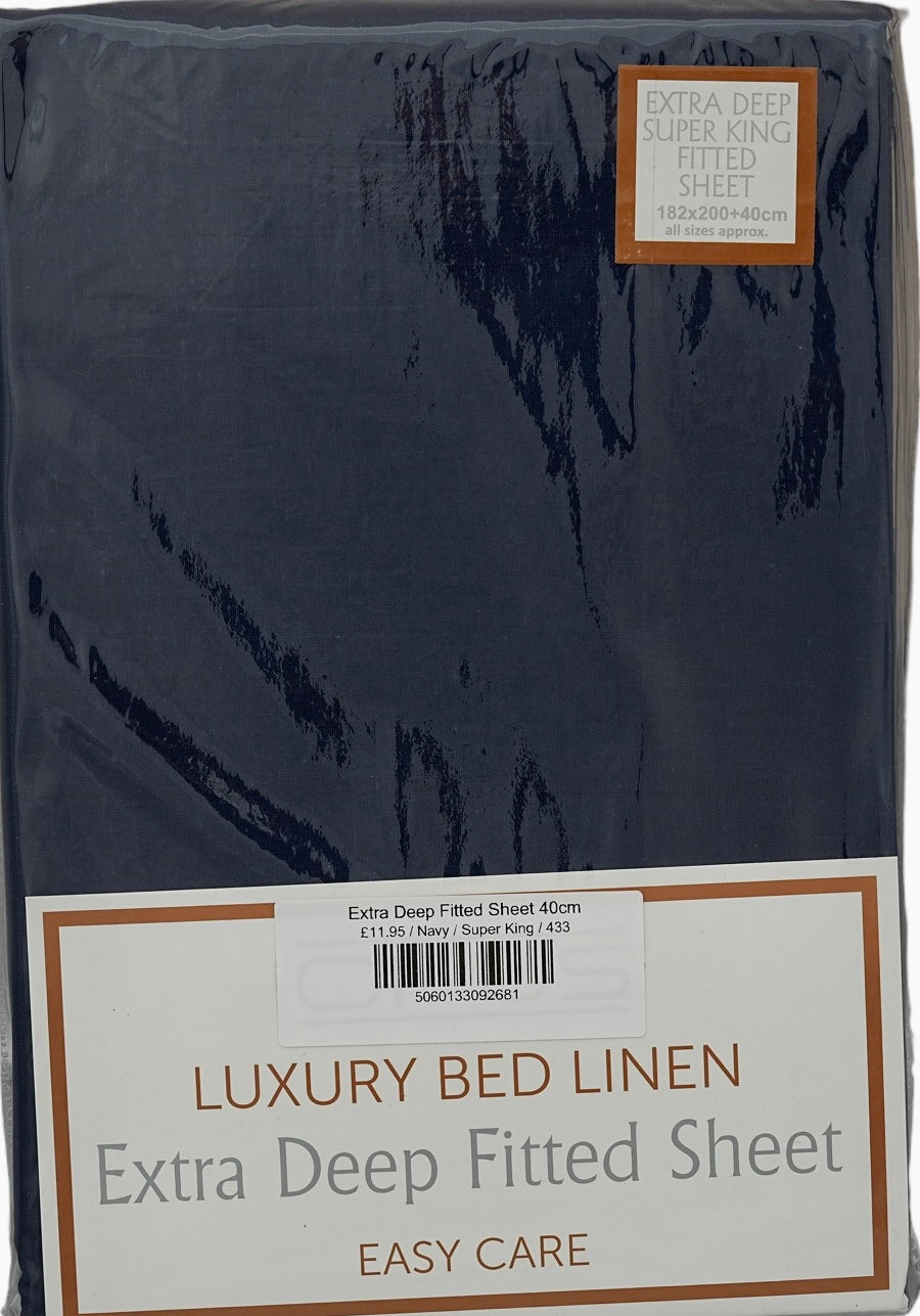 Extra Deep Fitted Sheet 40cm