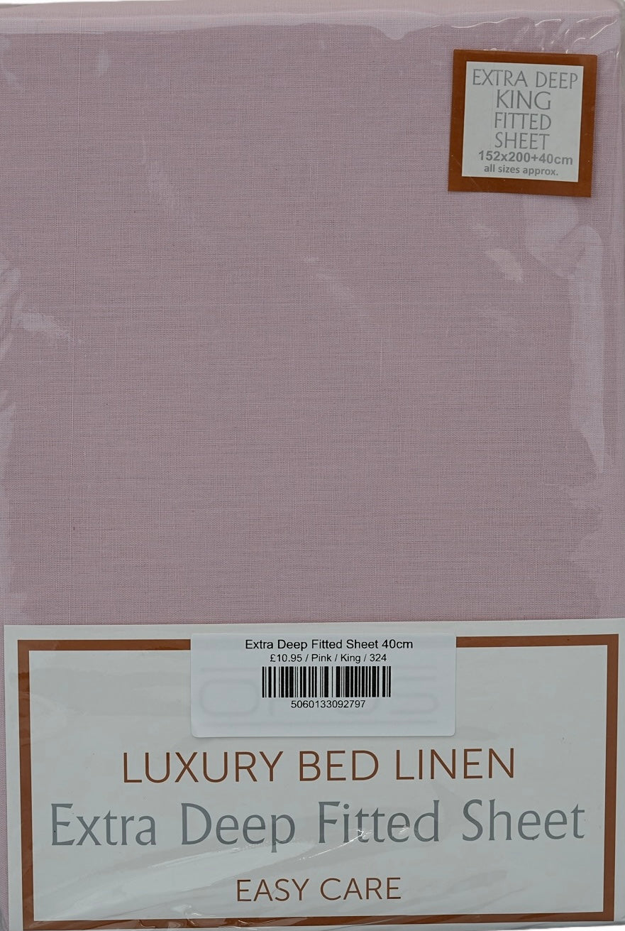 Extra Deep Fitted Sheet 40cm