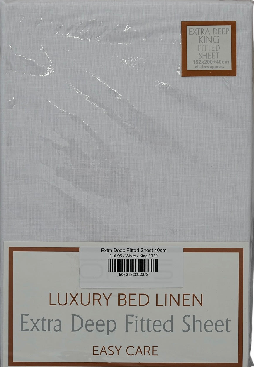 Extra Deep Fitted Sheet 40cm