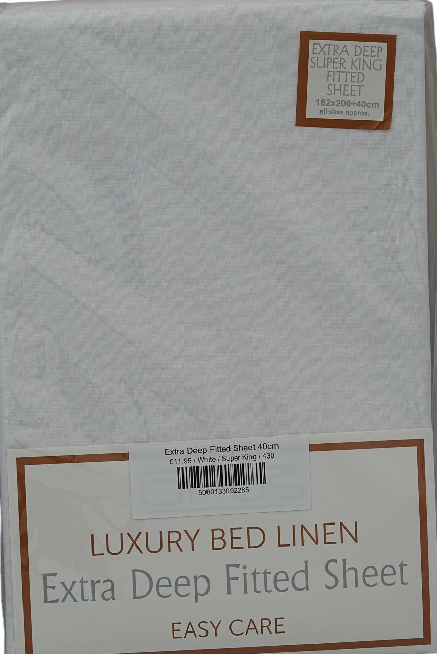 Extra Deep Fitted Sheet 40cm
