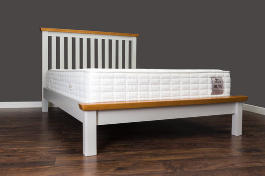 Medina Double 4'6 Grey & Oak Wooden Bed Frame