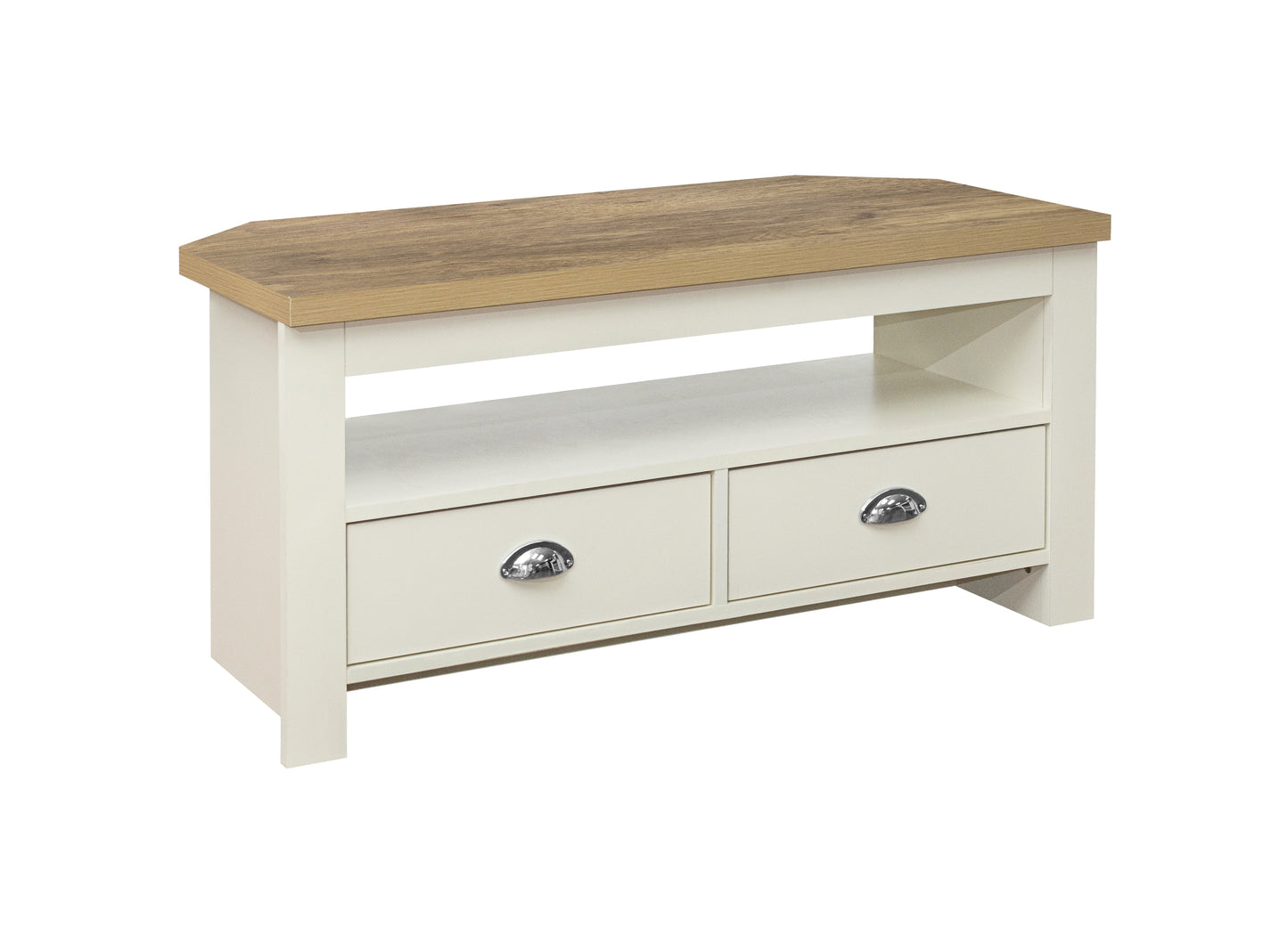 Highgate Corner TV Unit Cream & Oak