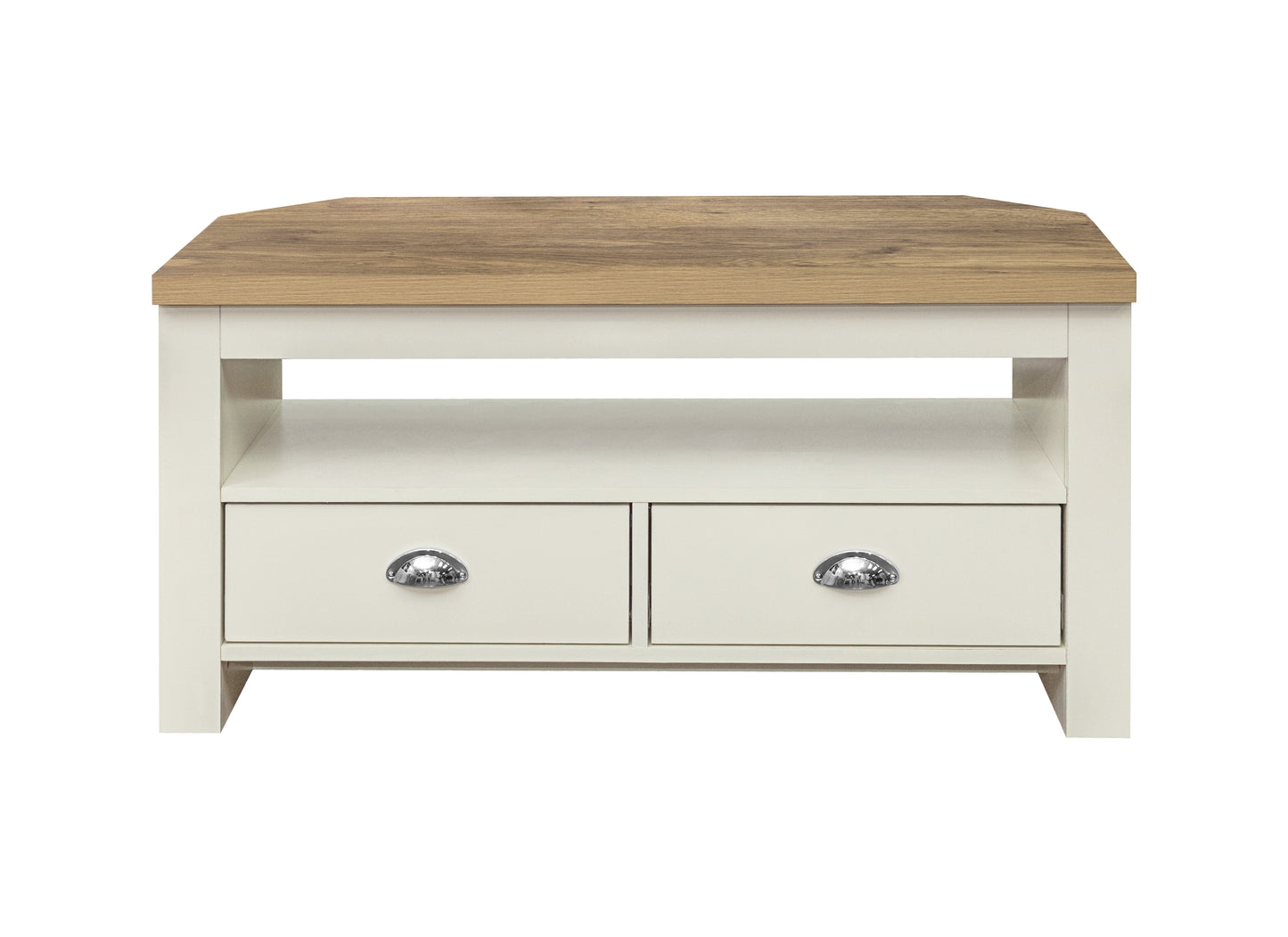 Highgate Corner TV Unit Cream & Oak