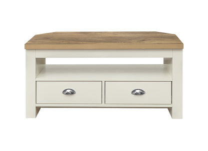 Highgate Corner TV Unit Cream & Oak
