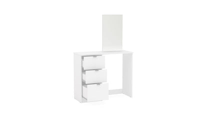 Madison 3 Drawer Dressing Table & Mirror White