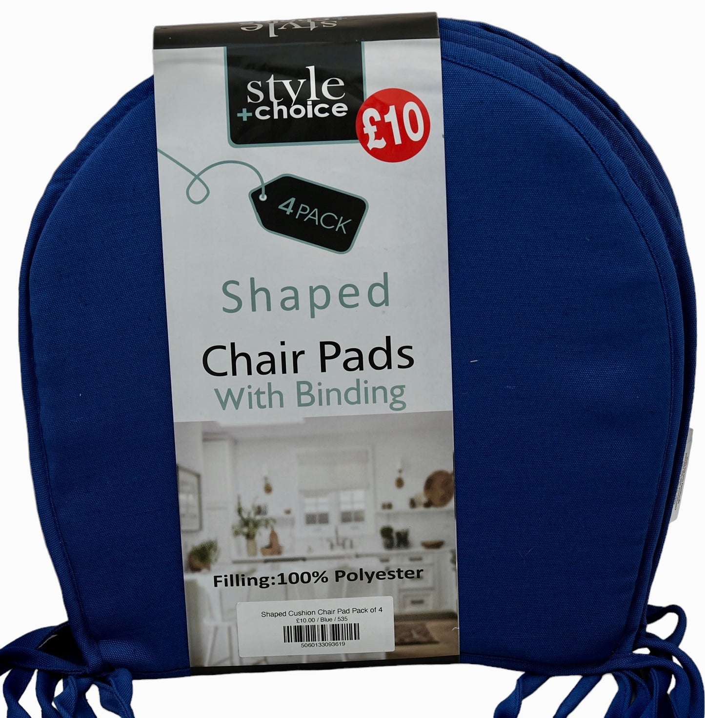 Shaped Cushion Chair Pad Pack of 4