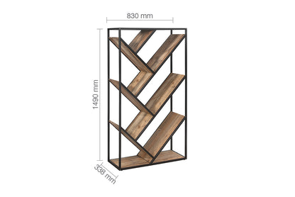 Urban Diagonal Bookcase Brown