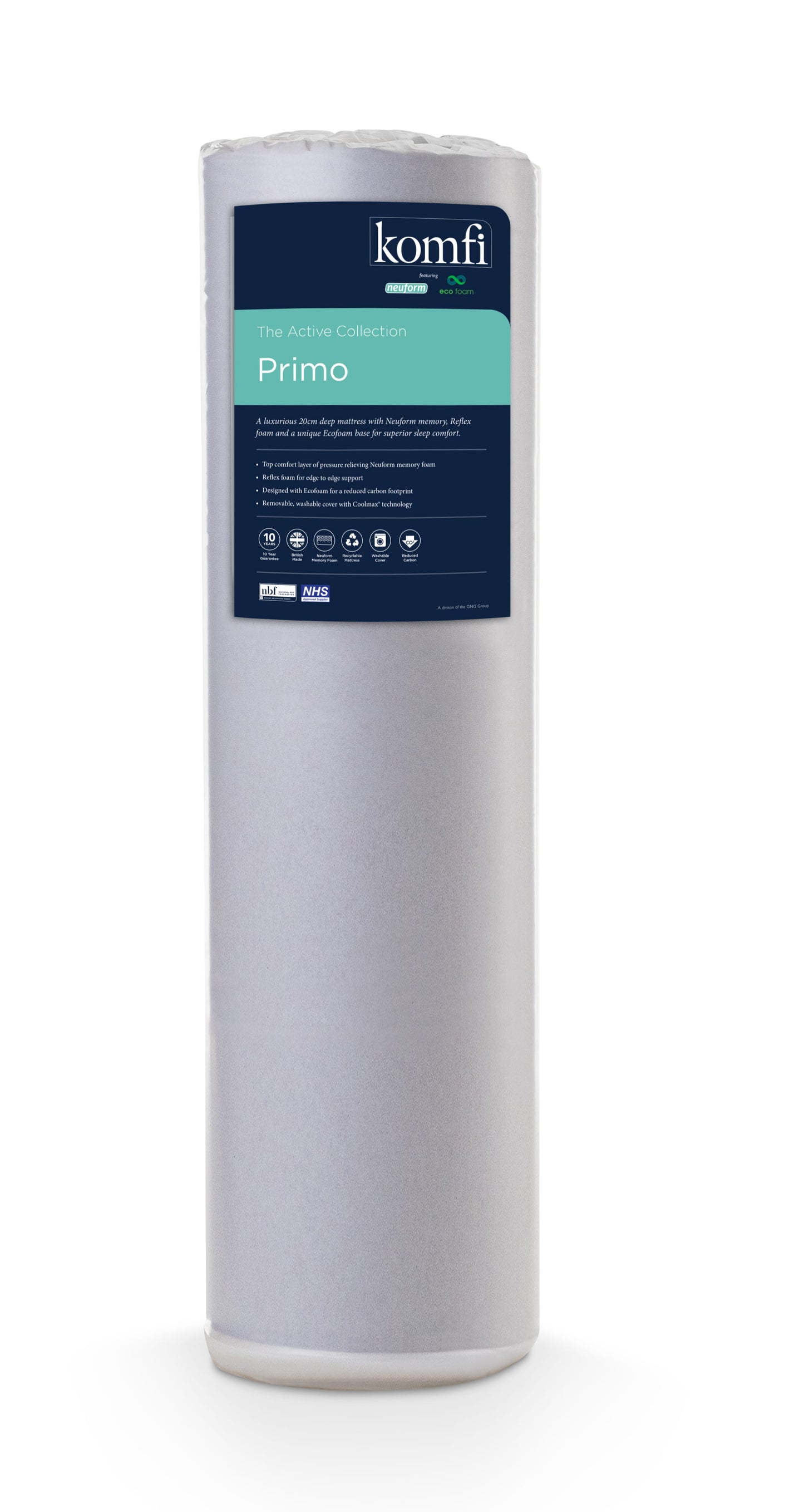 King 5'0 Komfi Active Primo Foam Mattress FREE DELIVERY